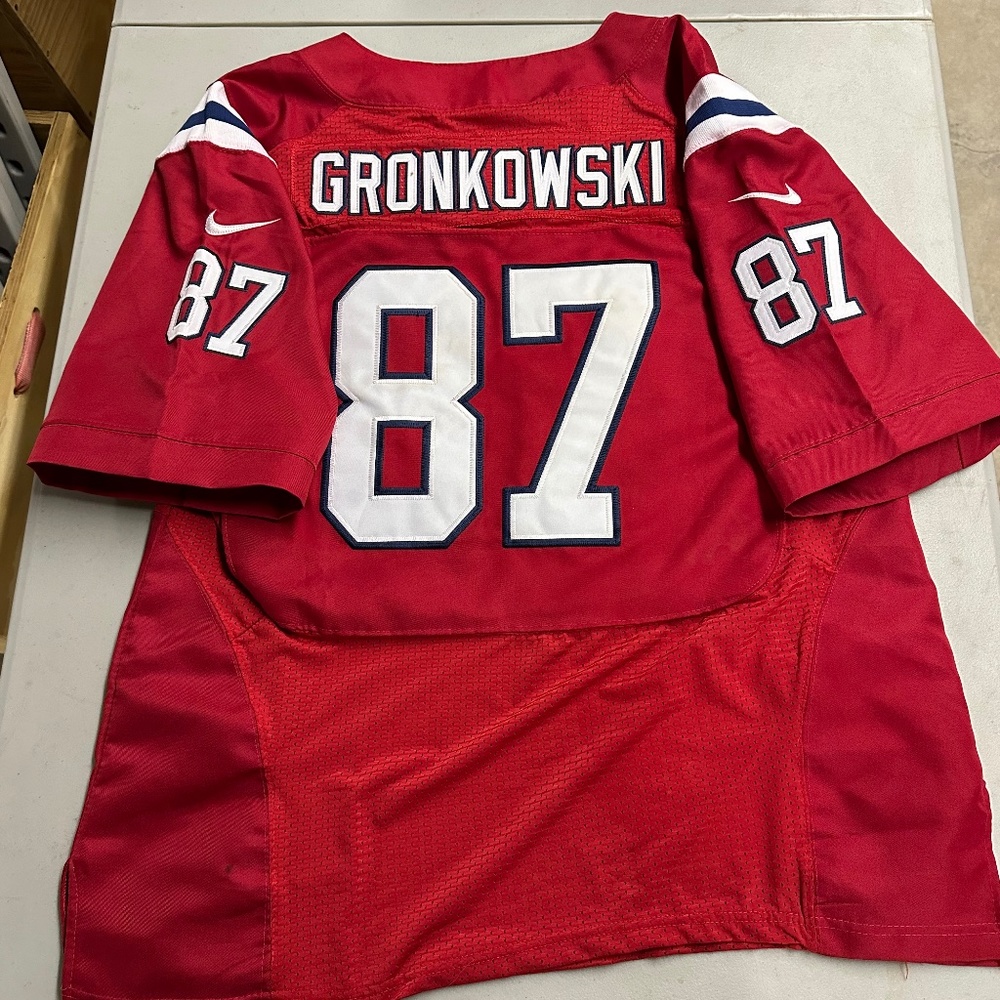 Rob Gronkowski Red Nike Patriots Jersey
